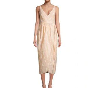 Rebecca Taylor Beige Dress White Flowers